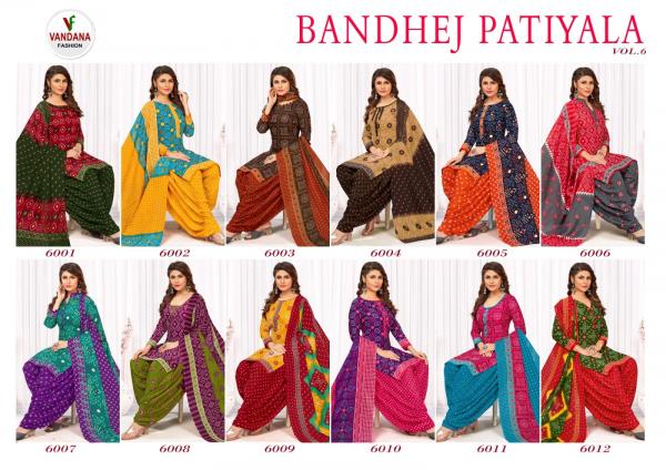 vandana Bandhej Patiyala Vol 6 Regular Wear Dress Material